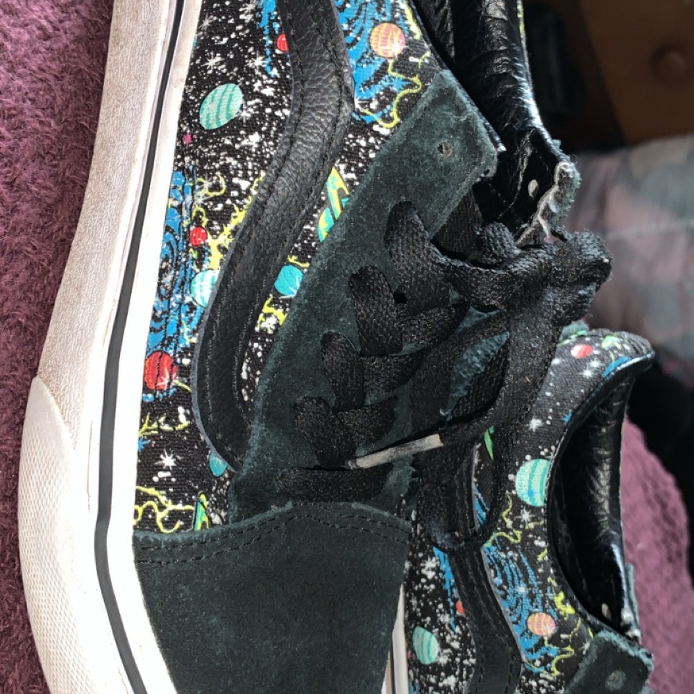 Vans Kids Sneakers - Black with Colorful Space Design